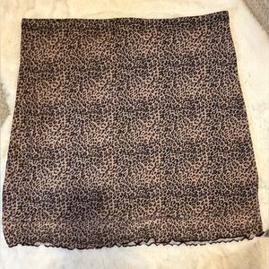 SHEIN Brown Leopard Mini Skirt